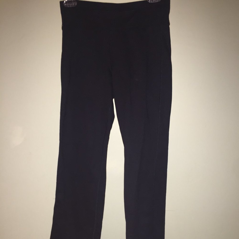 LL Bean black stretch fleece athletic pants